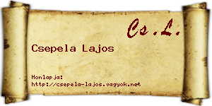 Csepela Lajos névjegykártya
